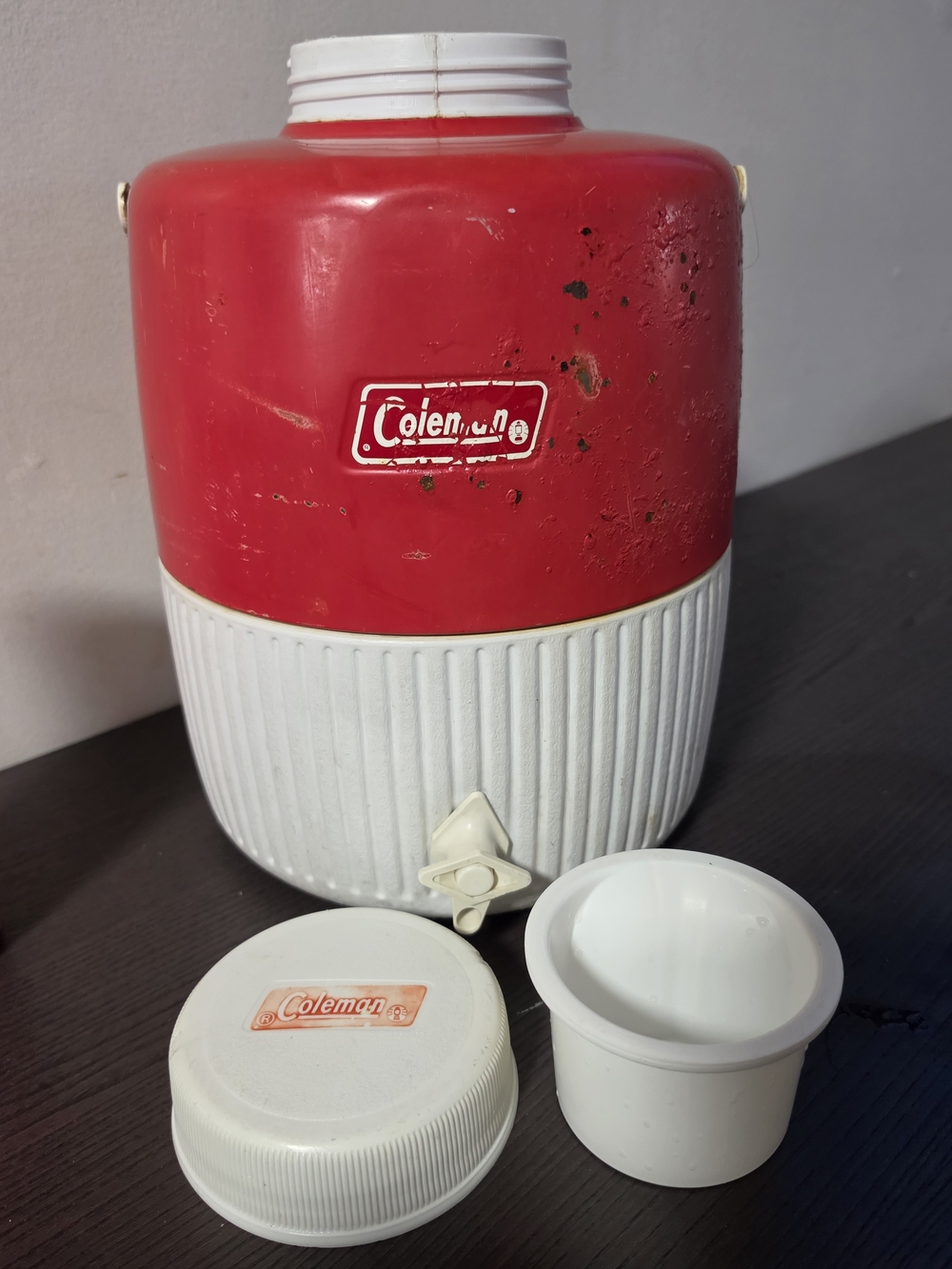 Coleman Red and White Insulated Beverage Cooler Dispenser